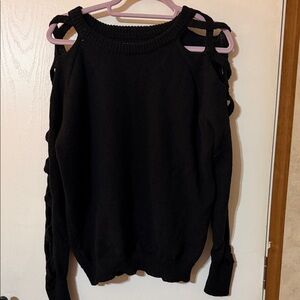Source Unknown Black Strappy Sweater